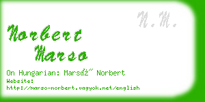 norbert marso business card